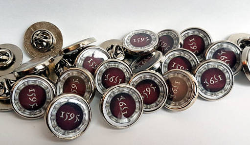 Spille da giacca rotonde argento