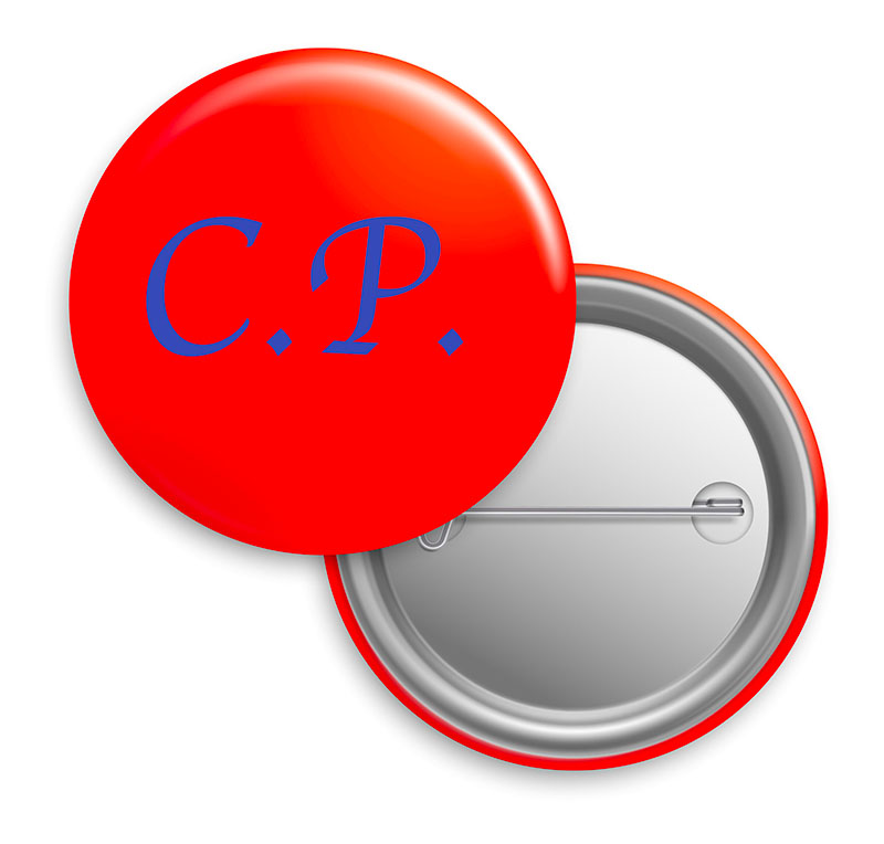 Spille con iniziali da 40 mm