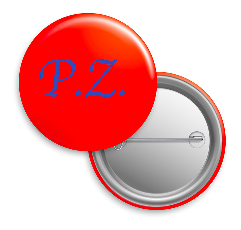 Spille con iniziali da 25 mm