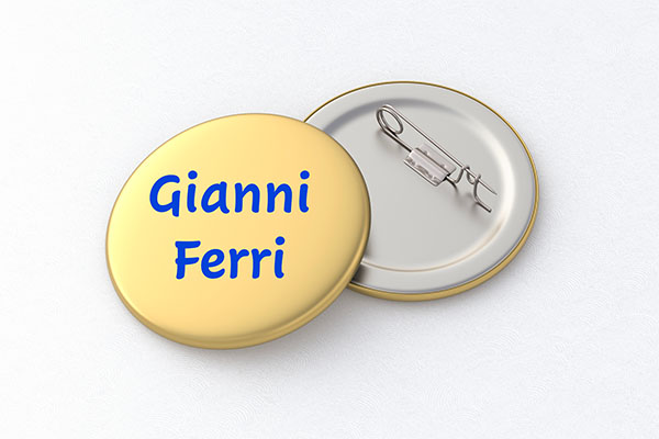 Spille con nome da 58 mm